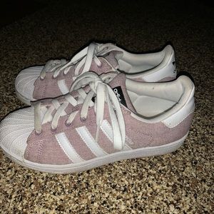Adidas pink superstar sneakers